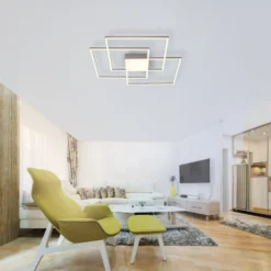 LED-Deckenleuchte Asmin, CCT, stahl, 75x75cm
