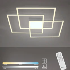 LED-Deckenleuchte Asmin, CCT, stahl, 75x75cm