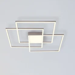 LED-Deckenleuchte Asmin, CCT, stahl, 75x75cm