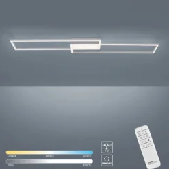 LED-Deckenleuchte Asmin, CCT, stahl, 109,5x25,7cm