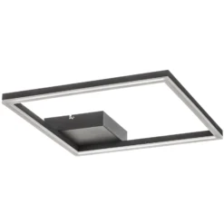 LED-Deckenleuchte Bard, 42x42 cm, anthrazit