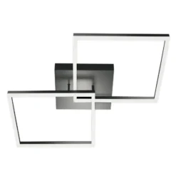 LED-Deckenleuchte Bard 65x65 cm, 2-flg. anthrazit
