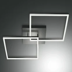 LED-Deckenleuchte Bard 65x65 cm, 2-flg. anthrazit