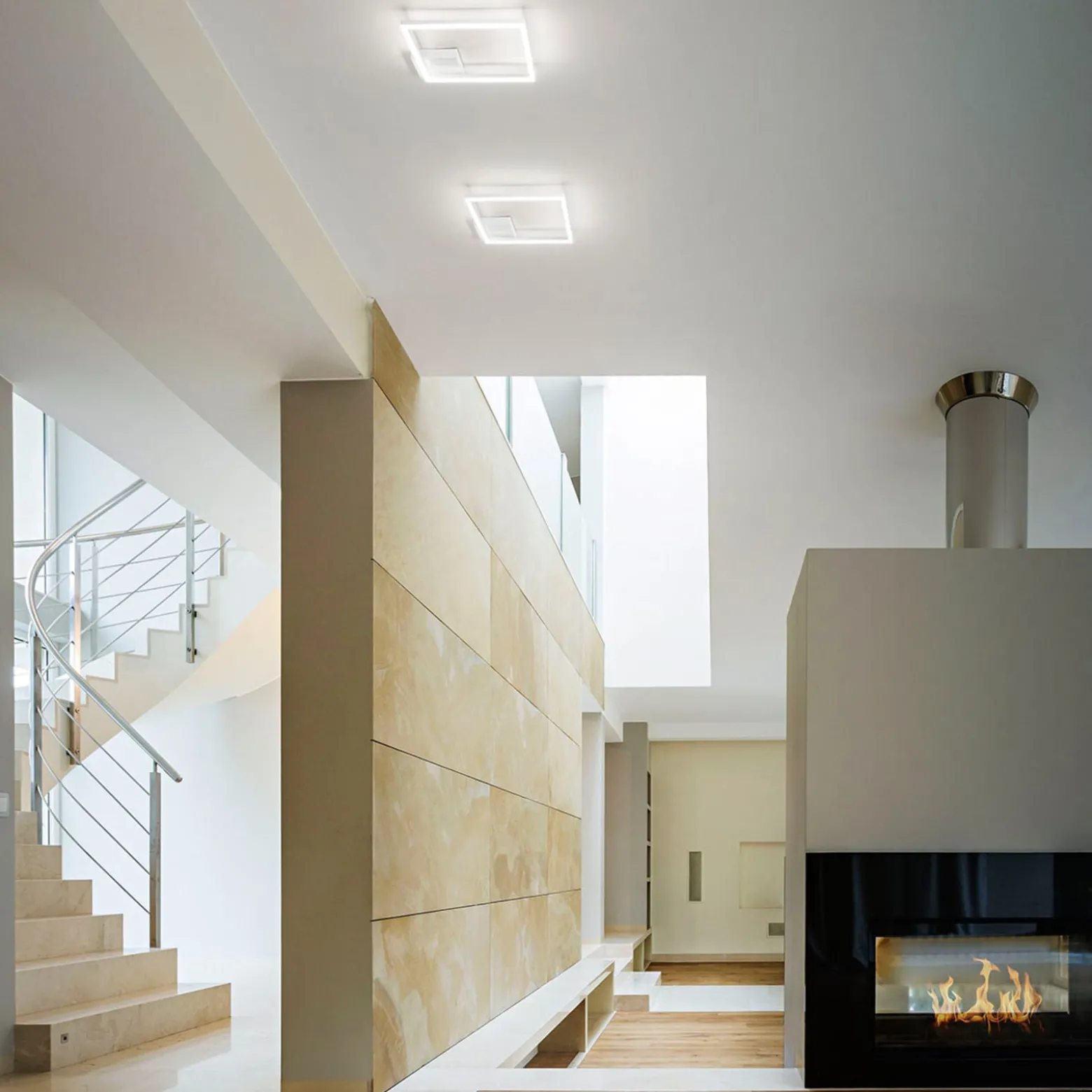 LED-Deckenleuchte Bard 42x42cm 1-fl., weiß