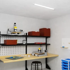 LED-Deckenleuchte Batten, Länge 90 cm, Alu, weiß, 4.000 K