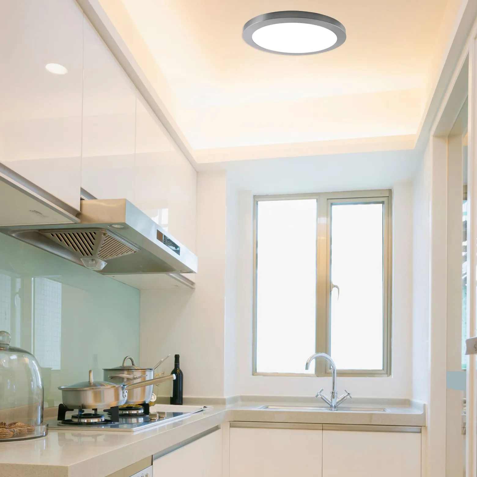 LED-Deckenleuchte Bonus mit Magnetring, Ø 33 cm