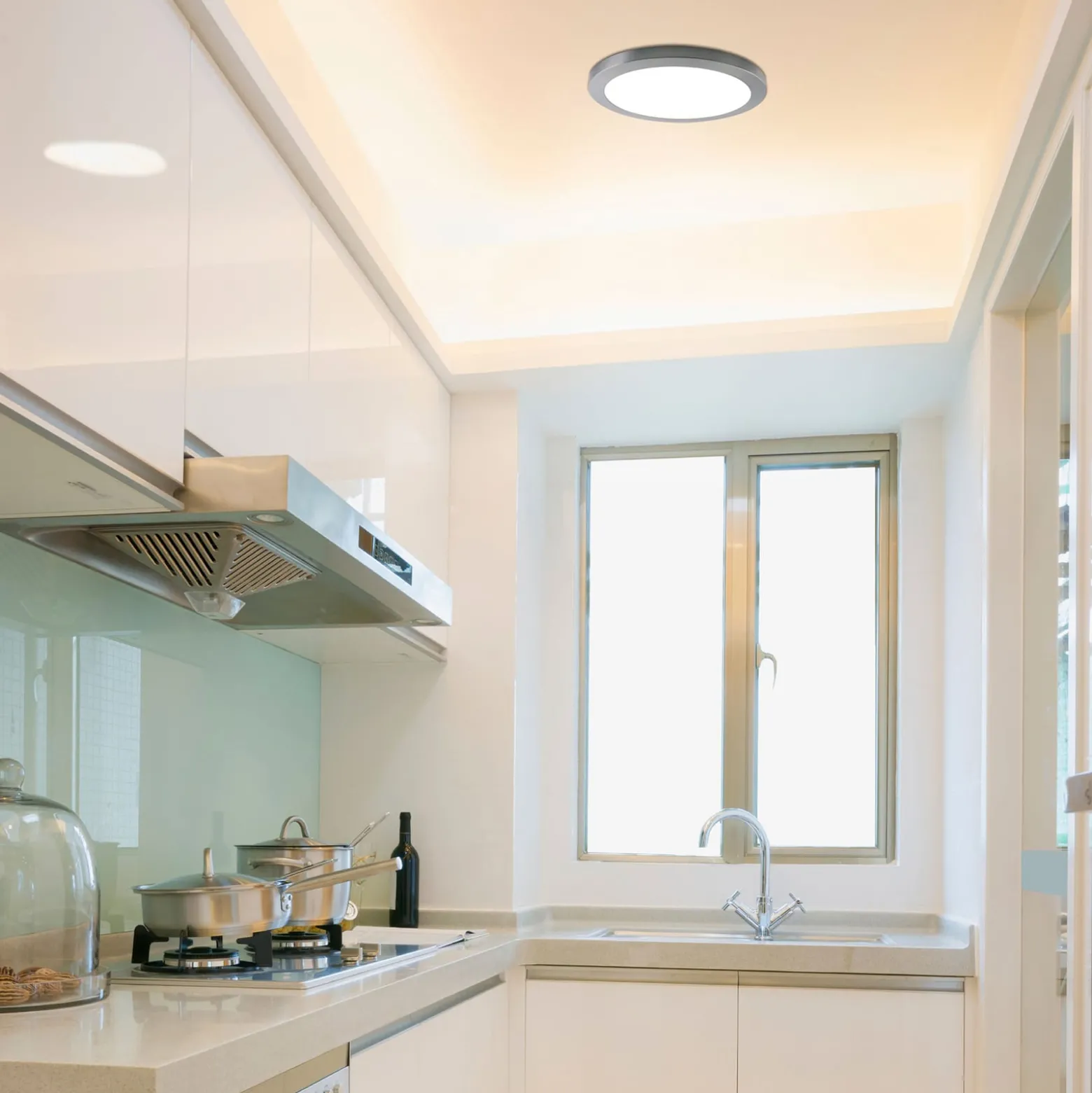 LED-Deckenleuchte Bonus mit Magnetring, Ø 22,5 cm