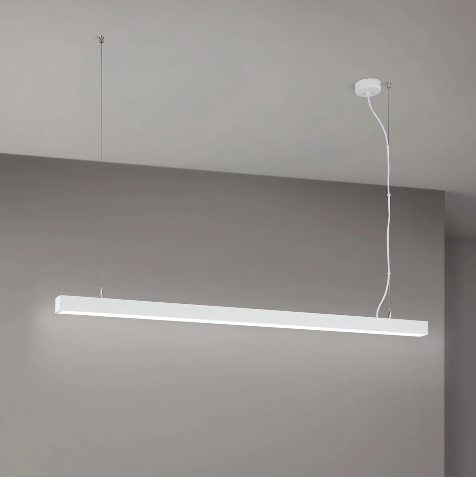 LED-Deckenleuchte Bounce, weiß, Länge 113 cm, CCT, Aluminium