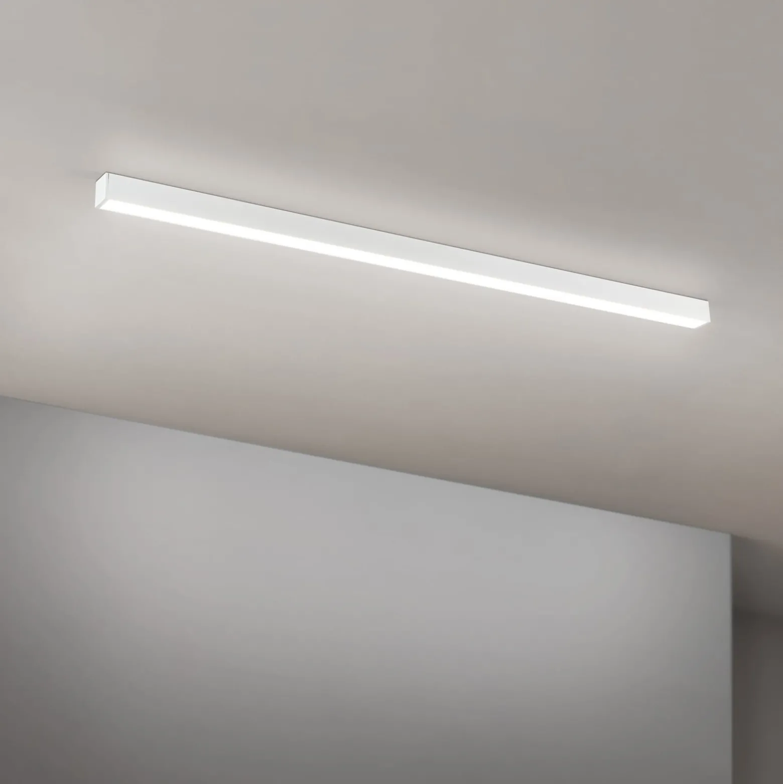LED-Deckenleuchte Bounce, weiß, Länge 113 cm, CCT, Aluminium