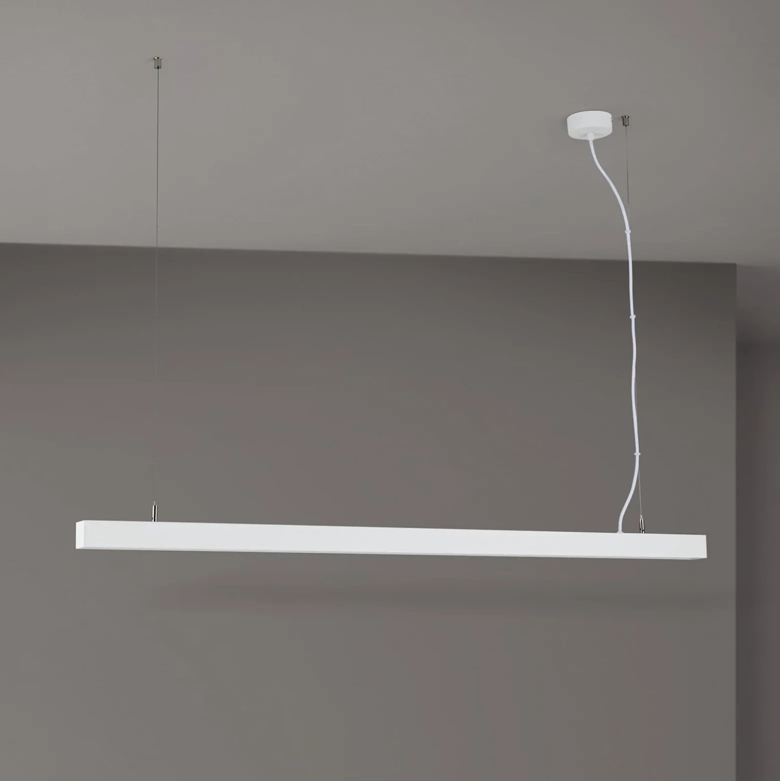 LED-Deckenleuchte Bounce, weiß, Länge 113 cm, CCT, Aluminium