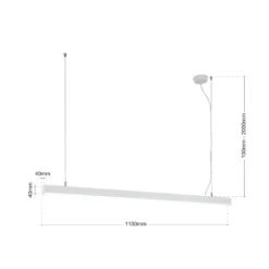 LED-Deckenleuchte Bounce, weiß, Länge 113 cm, CCT, Aluminium