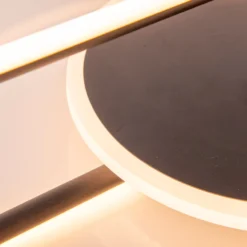 LED-Deckenleuchte Brendan, Ø 54 cm, schwarz