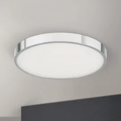 LED-Deckenleuchte Bully, chrom, Ø 28 cm