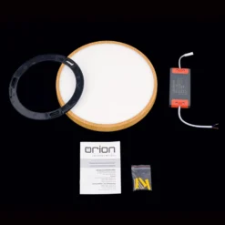 LED-Deckenleuchte Bully mit Holz-Optik, Ø 28 cm