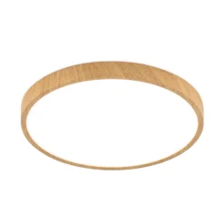 LED-Deckenleuchte Bully mit Holz-Optik, Ø 28 cm