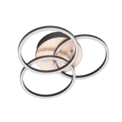 LED-Deckenleuchte Circle 3-flg. Fernbedienung Holz