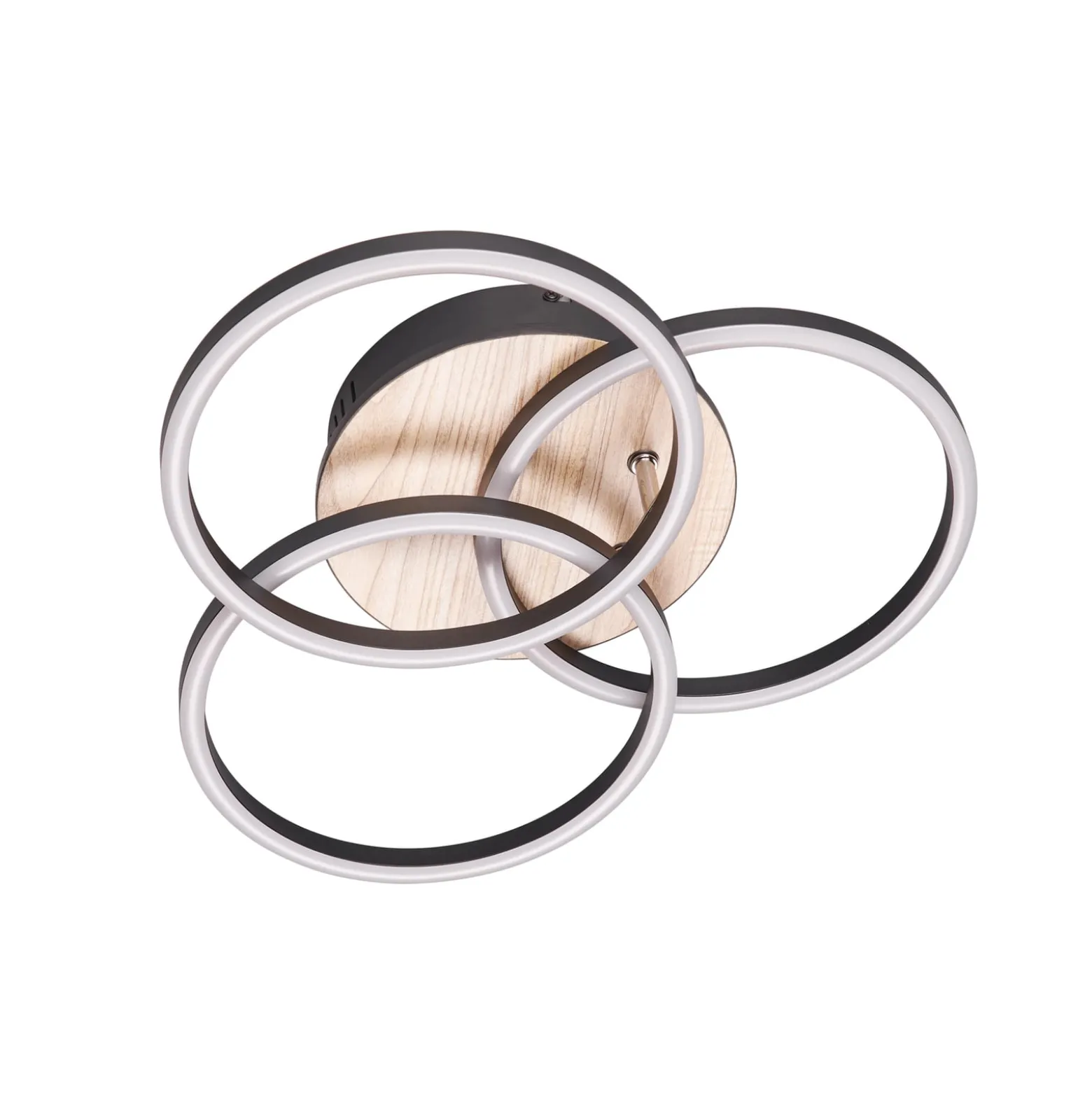 LED-Deckenleuchte Circle 3-flg. Fernbedienung Holz