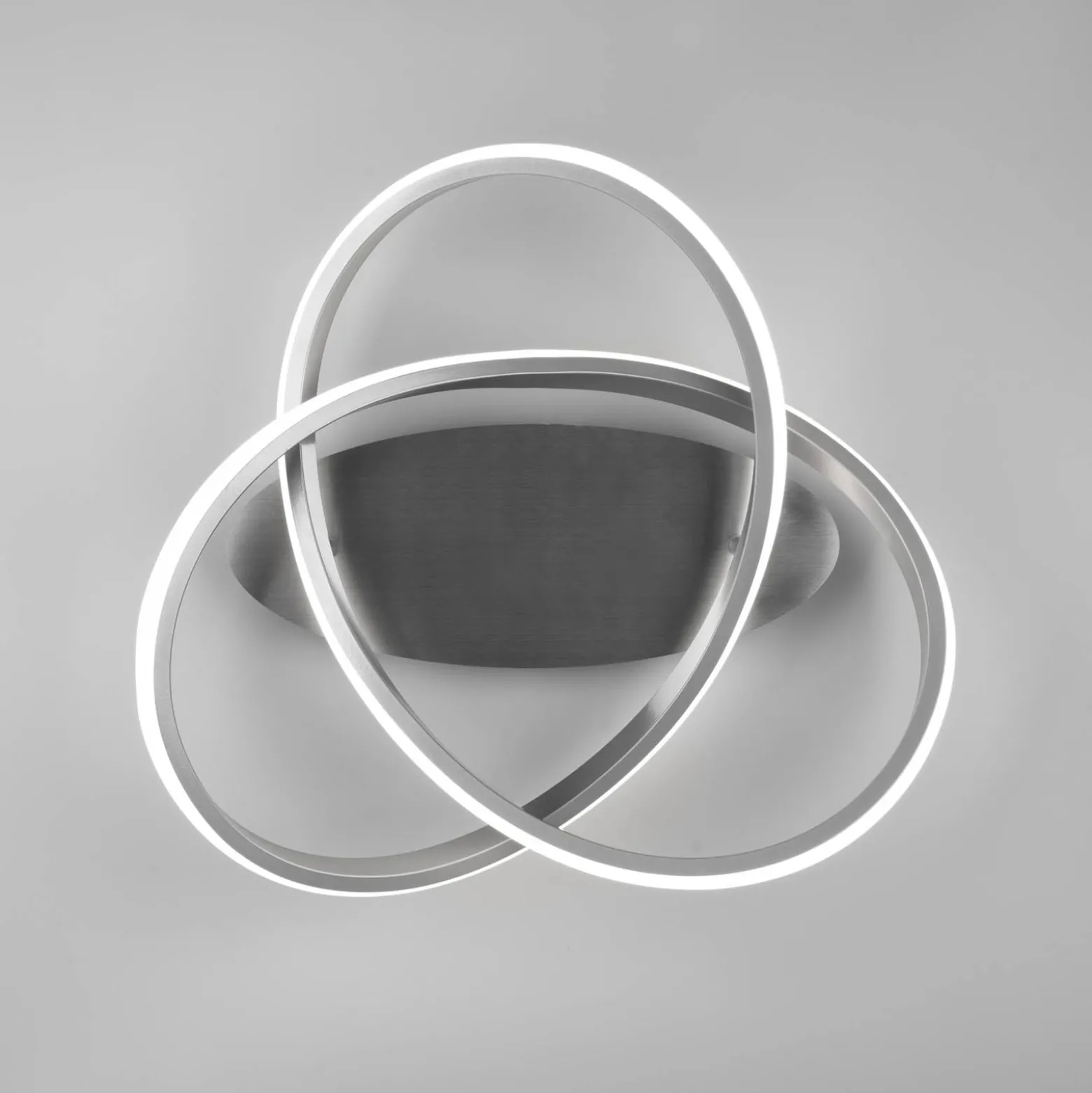 LED-Deckenleuchte Course, nickel matt, 4.000K, Ø 45 cm