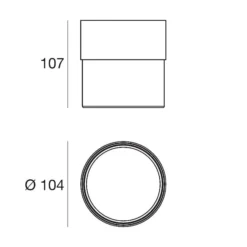 LED-Deckenleuchte Crumb, schwarz, Ø 10,4 cm, Eisen, Glas