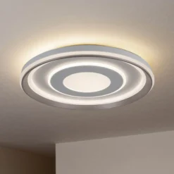 LED-Deckenleuchte Doira, weiß, Metall, Ø 50 cm, CCT, Remote