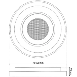 LED-Deckenleuchte Doira, weiß, Metall, Ø 50 cm, CCT, Remote