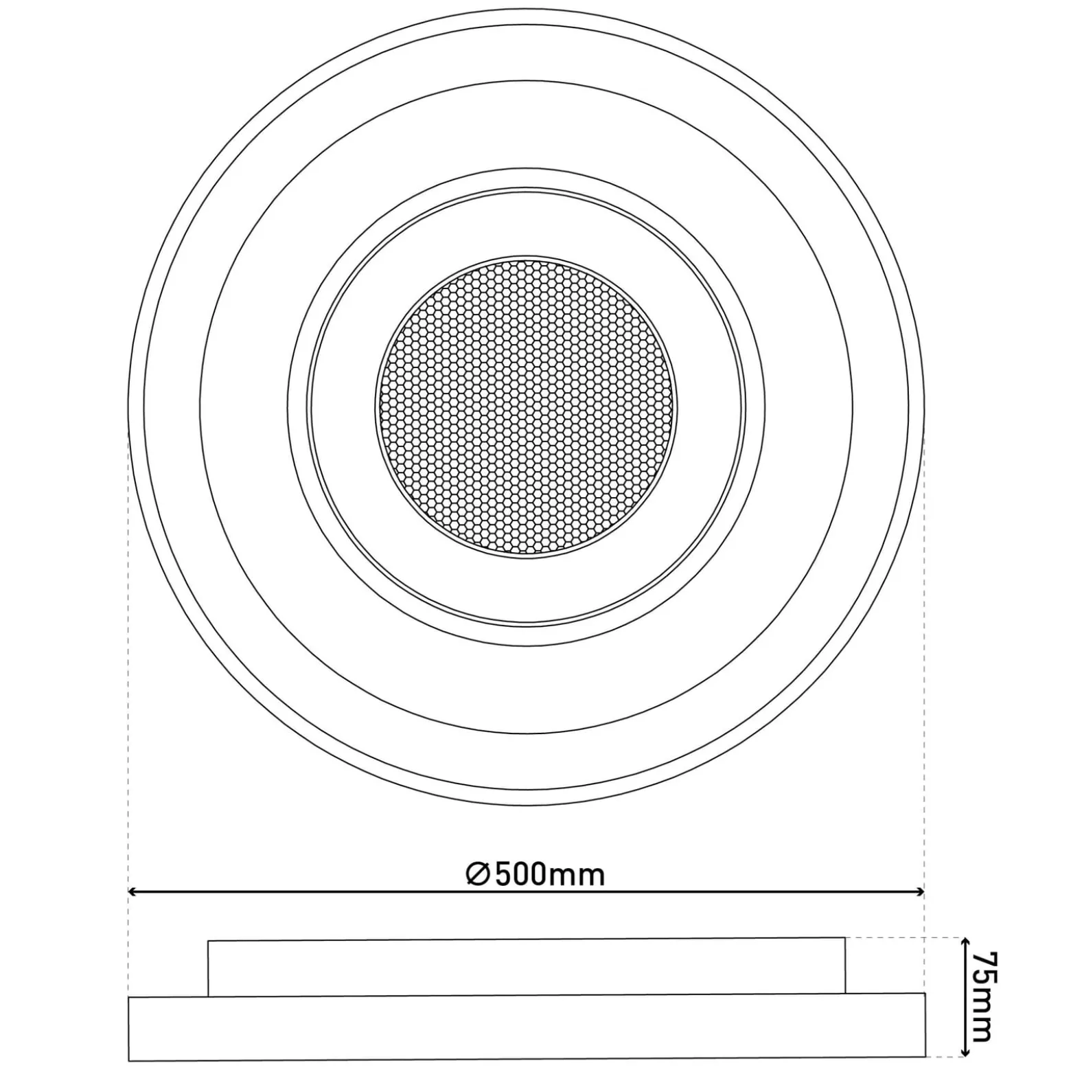 LED-Deckenleuchte Doira, weiß, Metall, Ø 50 cm, CCT, Remote