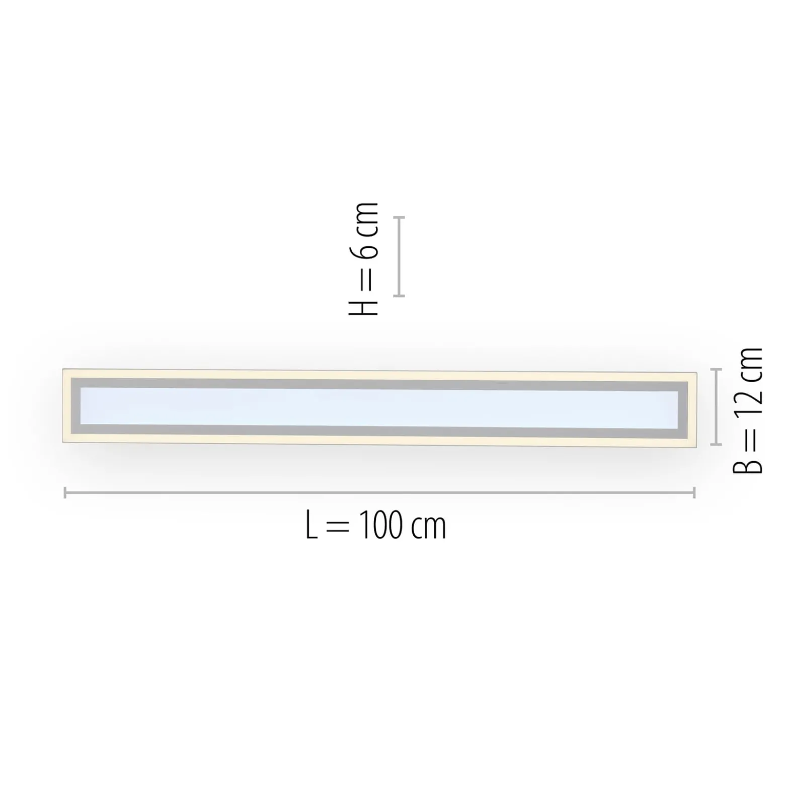LED-Deckenleuchte Edging CCT, 100 x 12cm
