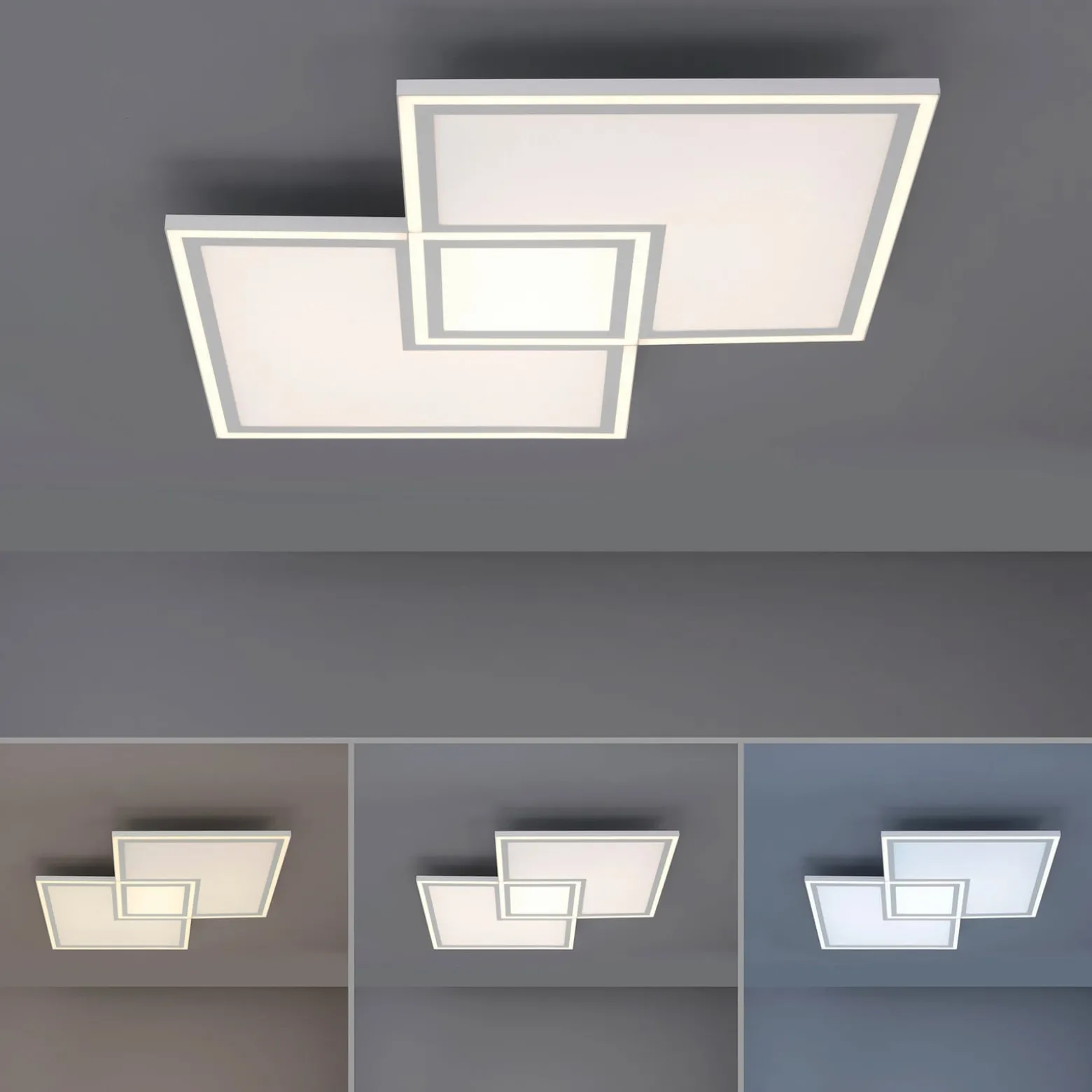 LED-Deckenleuchte Edging CCT, 67,5 x 67,5cm
