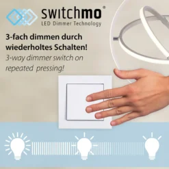 LED-Deckenleuchte Emilia, dreistufig dimmbar, grau