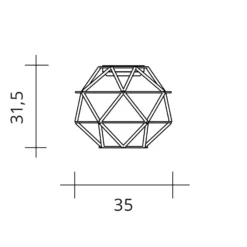 LED-Deckenleuchte Euclide, schwarz, Metall, 35 cm breit