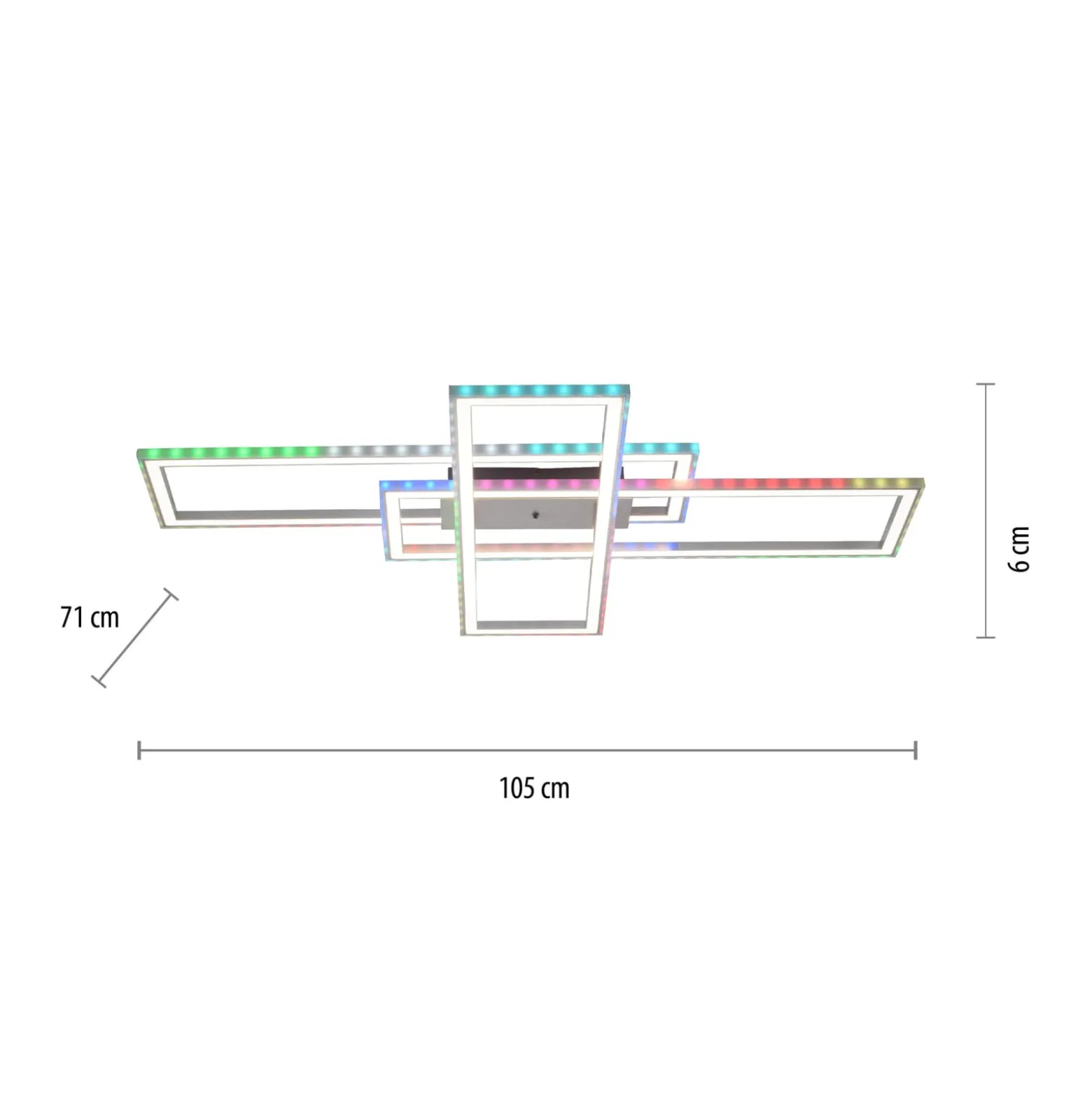 LED-Deckenleuchte Felix60, 105 cm x 71 cm