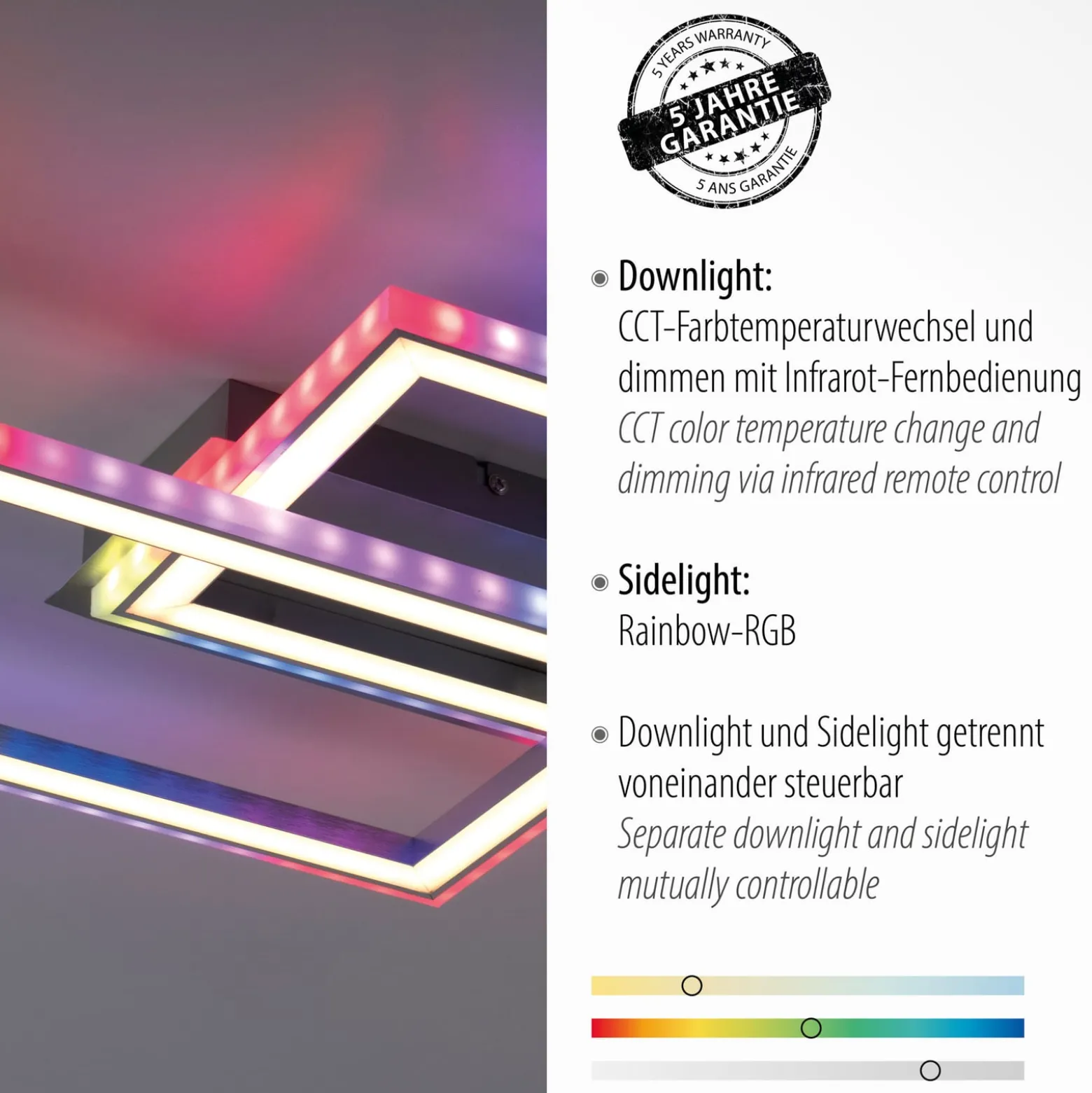 LED-Deckenleuchte Felix60, 121 cm x 29,5 cm
