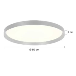 LED-Deckenleuchte Flady, stahl, Ø 50 cm, direkt/indirekt
