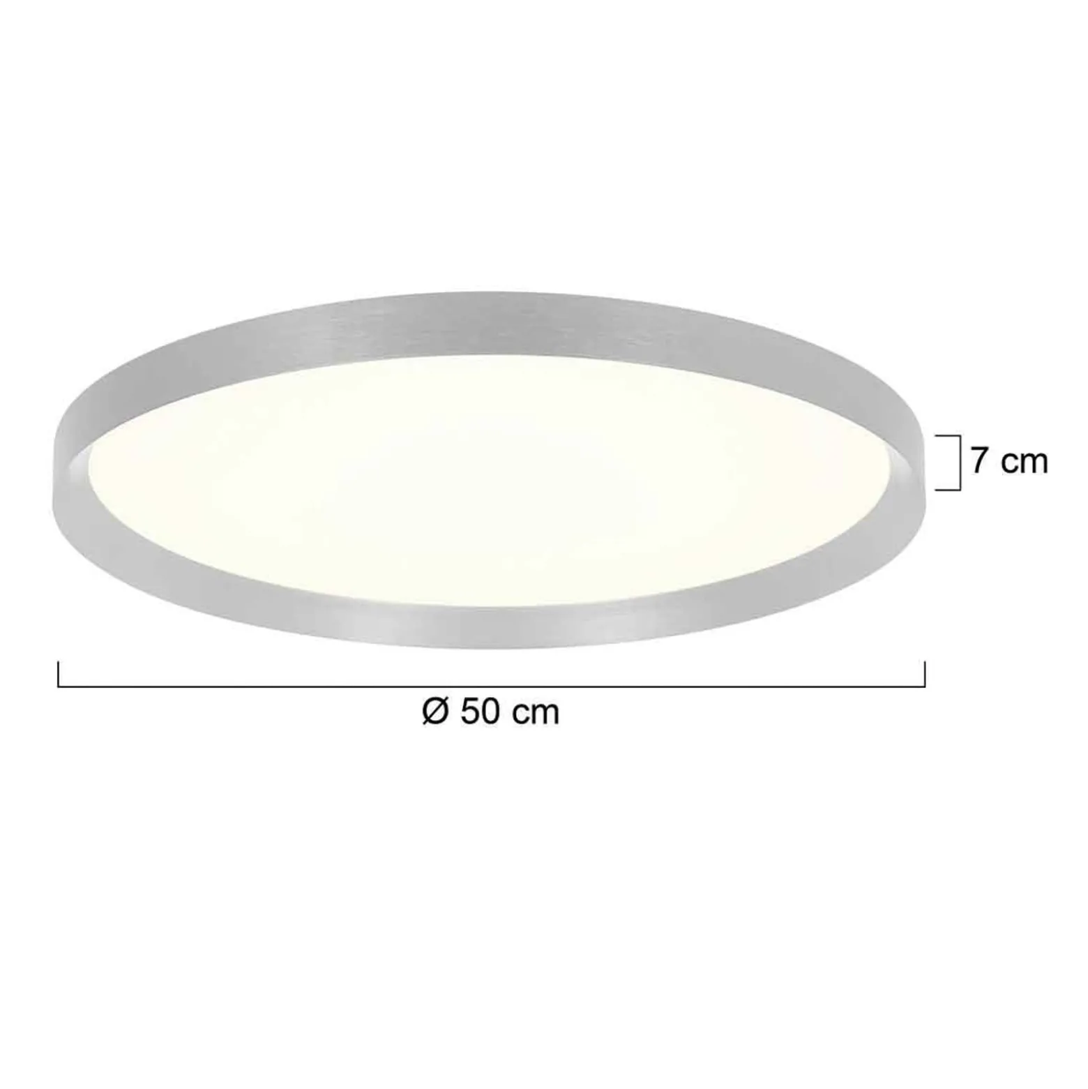LED-Deckenleuchte Flady, stahl, Ø 50 cm, direkt/indirekt