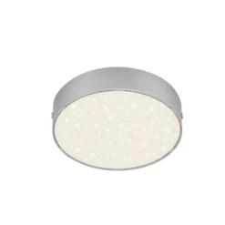 LED-Deckenleuchte Flame Star, Ø 15,7 cm, silber