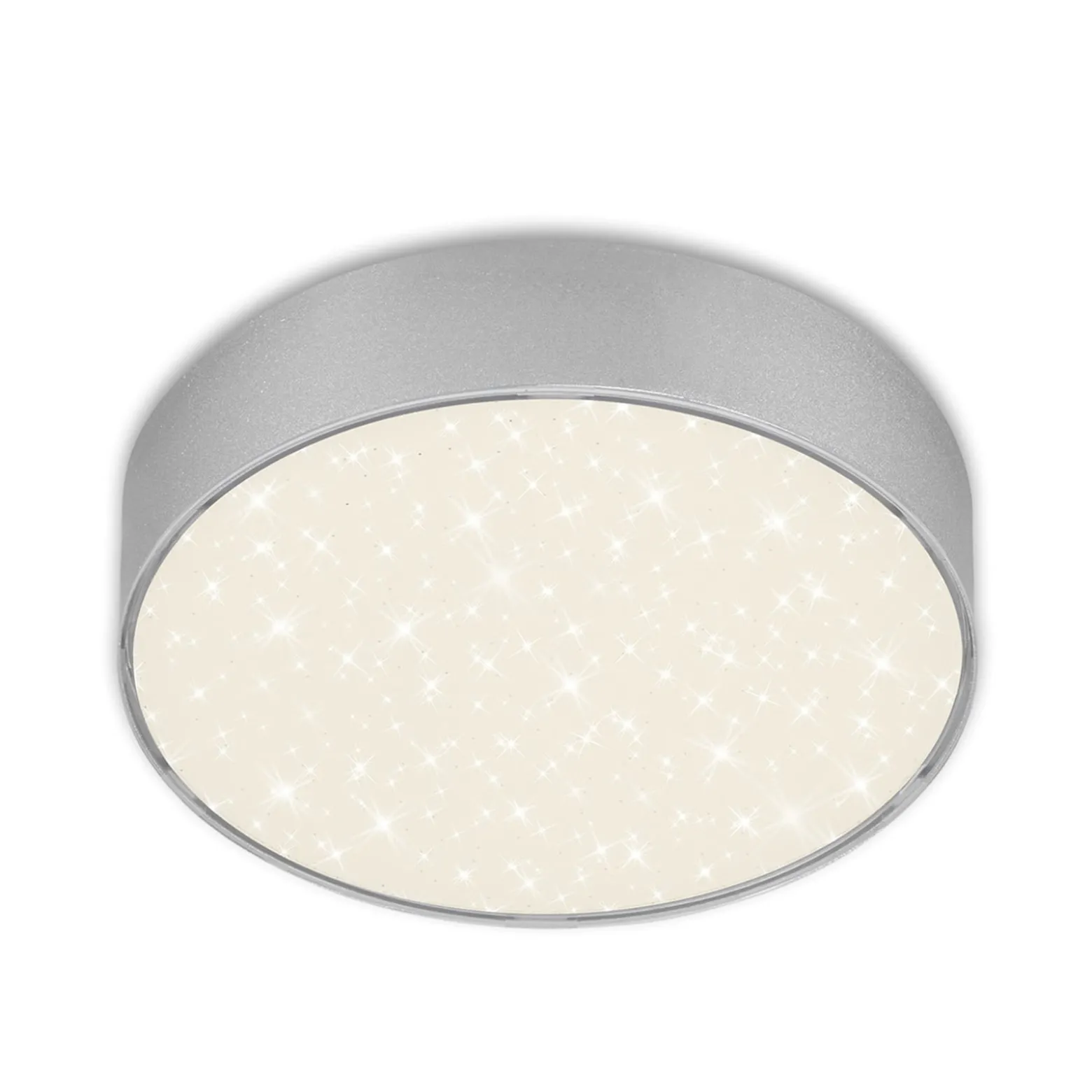 LED-Deckenleuchte Flame Star, Ø 15,7 cm, silber