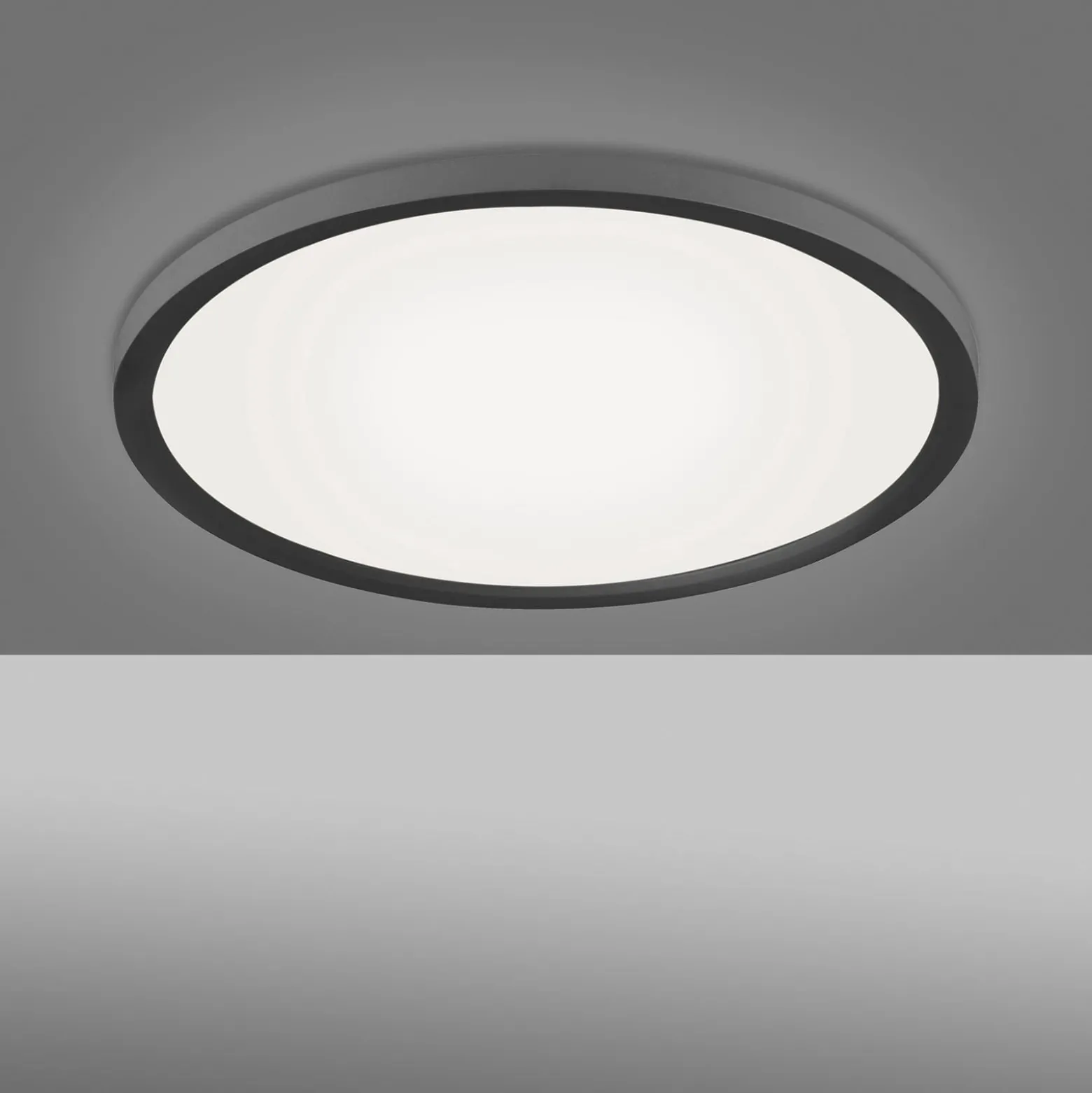 LED-Deckenleuchte Flat CCT, Ø 40 cm, schwarz