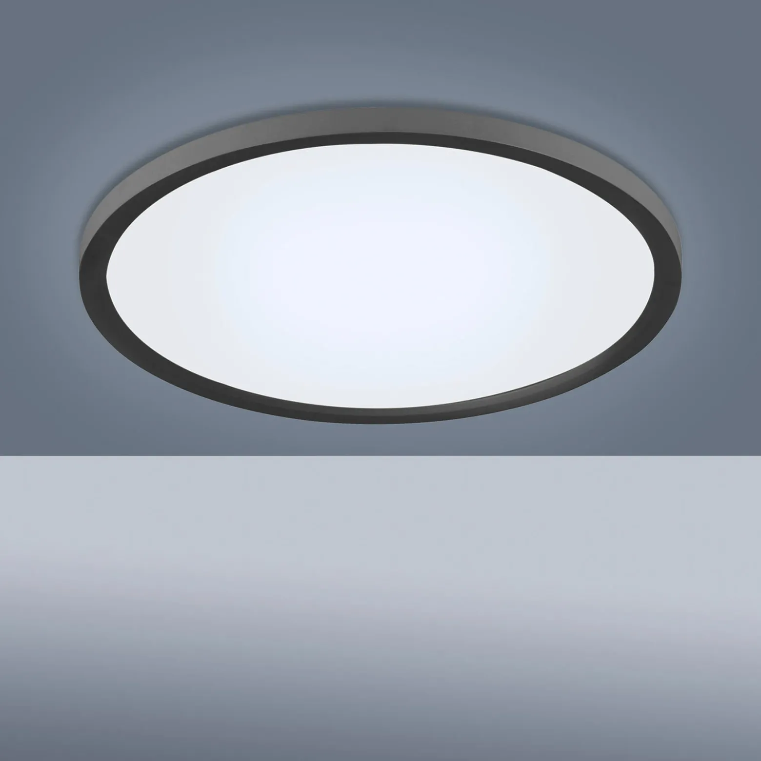 LED-Deckenleuchte Flat CCT, Ø 40 cm, schwarz