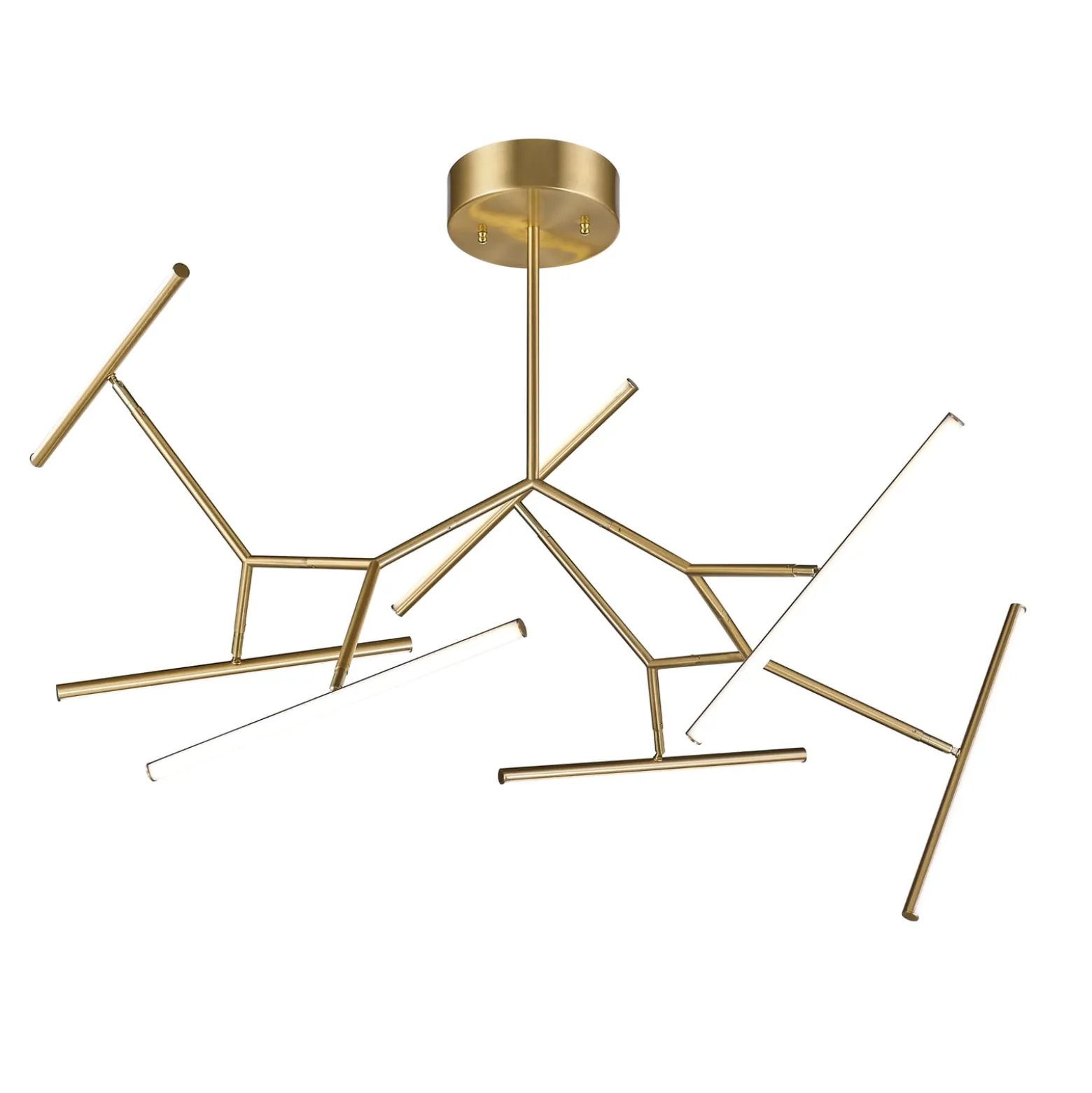 LED-Deckenleuchte 2073, 7-fl. 120 cm, gold