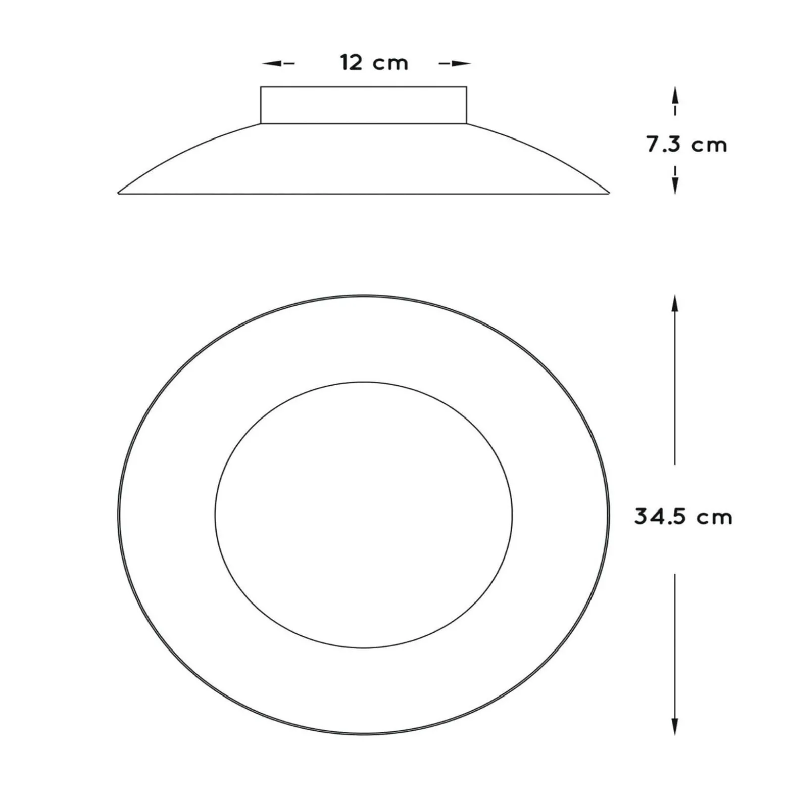 LED-Deckenleuchte Foskal in Weiß, Ø 34,5 cm