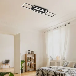 LED-Deckenleuchte Frame Mid, 3.000 K, schwarz