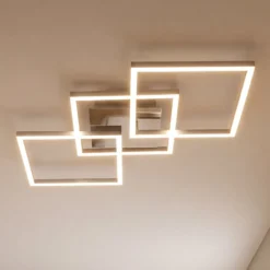 LED-Deckenleuchte Frame step-dim chrom-alu 76x37cm