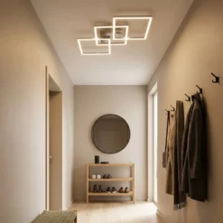 LED-Deckenleuchte Frame step-dim chrom-alu 76x37cm