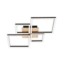 LED-Deckenleuchte Frame, Step dim, 4-flammig Holz