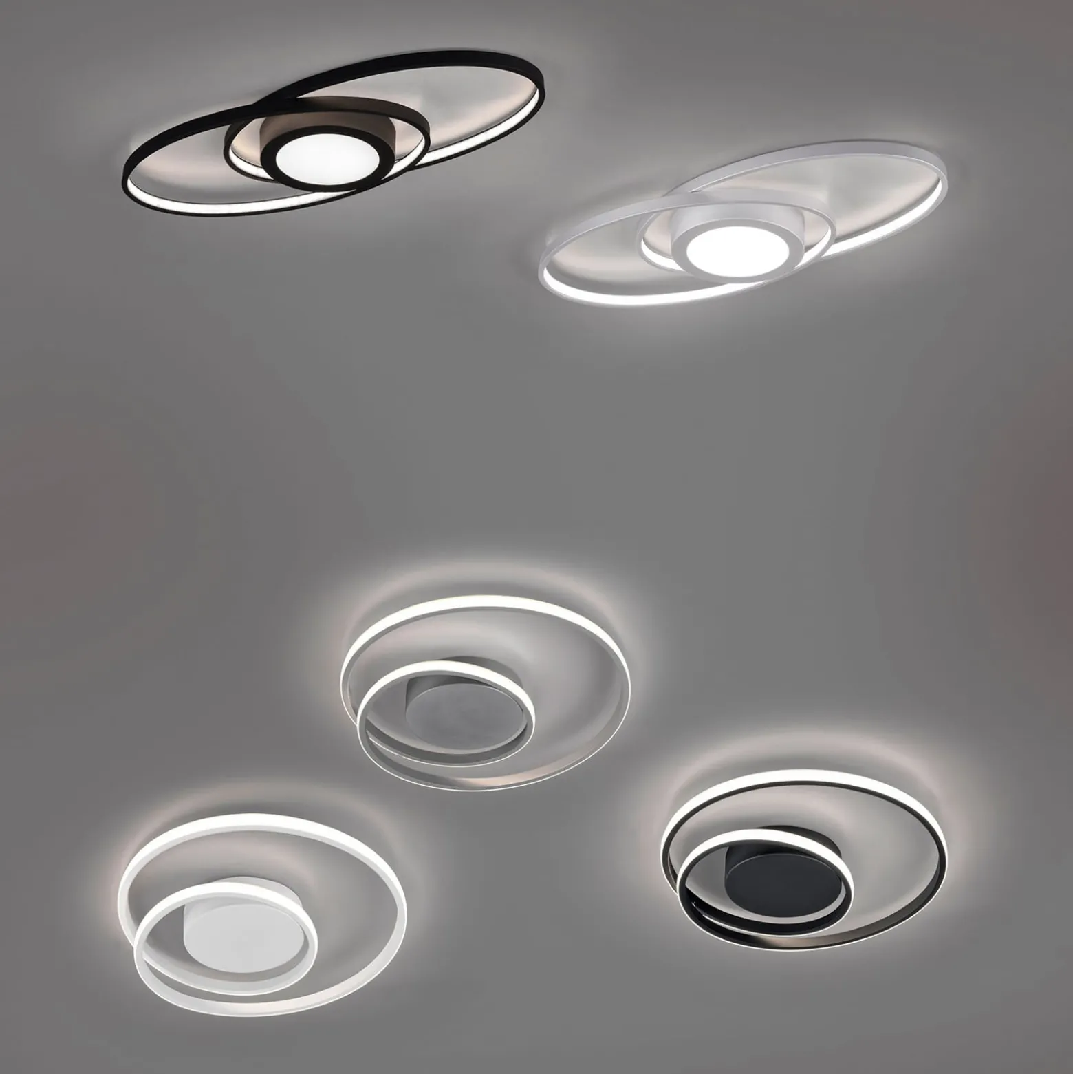 LED-Deckenleuchte Galaxy, dimmbar, anthrazit