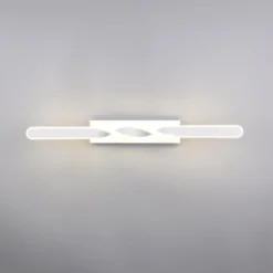 LED-Deckenleuchte Ginko, weiß matt, Metall, Länge 79 cm