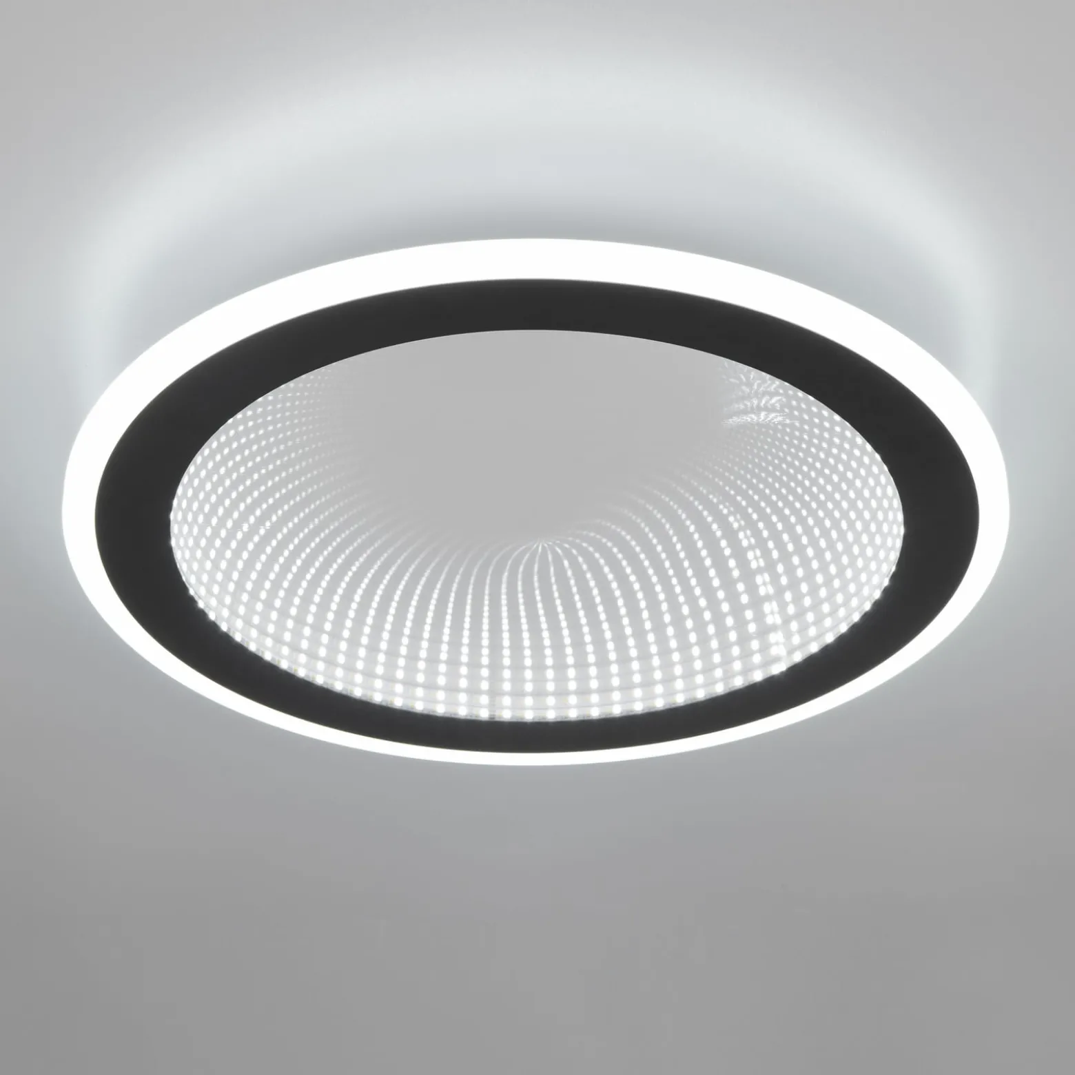 LED-Deckenleuchte Glace, schwarz, CCT, dimmbar, Metall