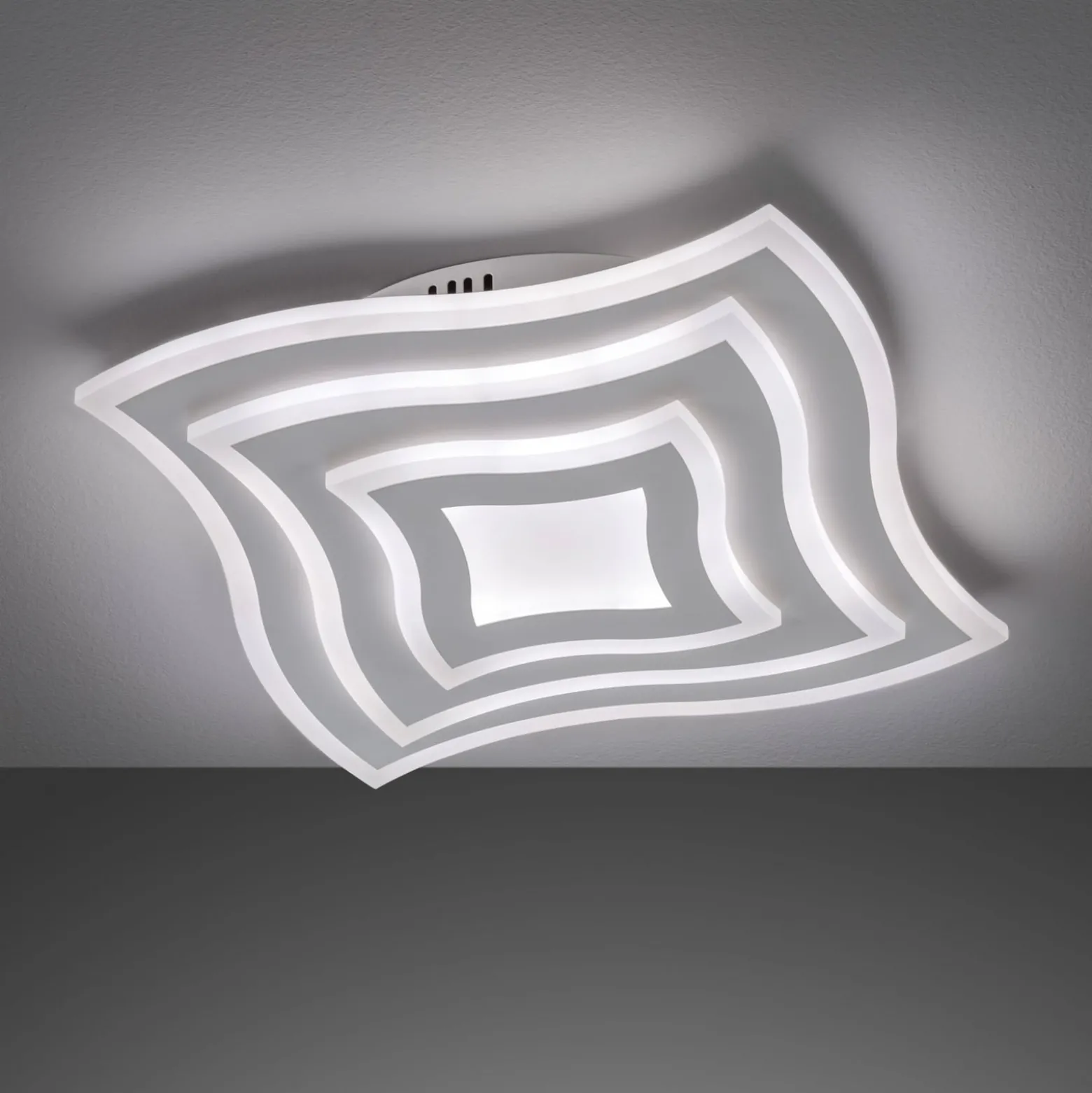 LED-Deckenleuchte Gorden mit Fernbedienung, Rahmen