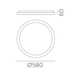 LED-Deckenleuchte Grace, weiß, Ø 58 cm, Casambi, 50 W