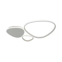 LED-Deckenleuchte Helix, silberfarben, Länge 62 cm, Metall